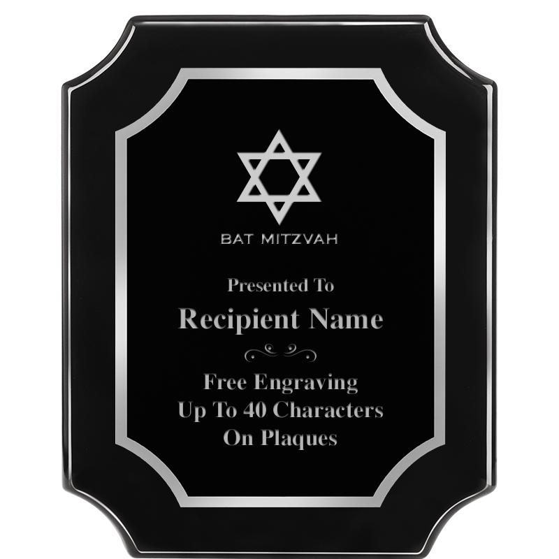 8X10 SCALLOPED EBONY SLV PLQ