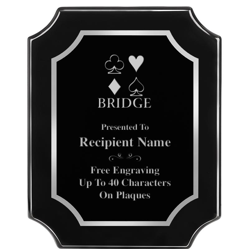 8X10 SCALLOPED EBONY SLV PLQ