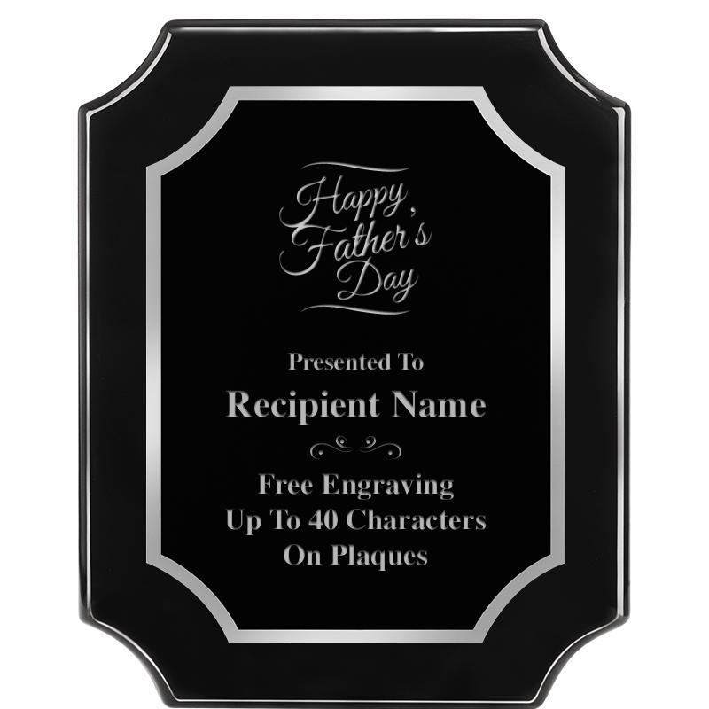 8X10 SCALLOPED EBONY SLV PLQ