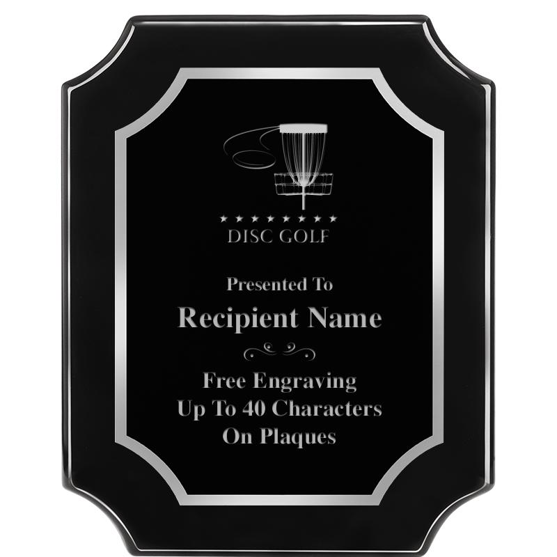 8X10 SCALLOPED EBONY SLV PLQ