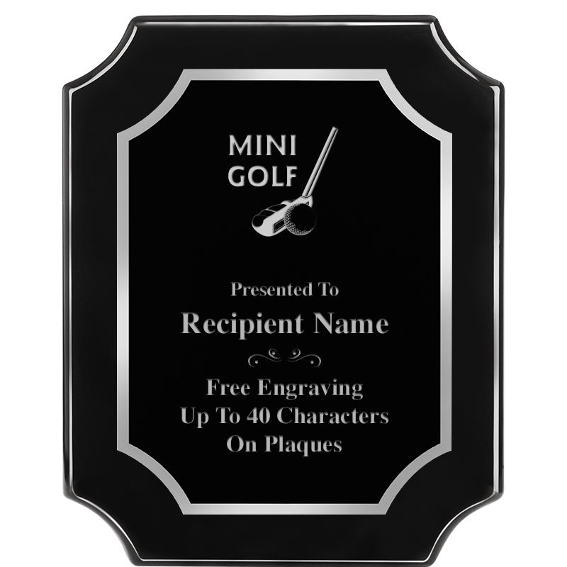 8X10 SCALLOPED EBONY SLV PLQ