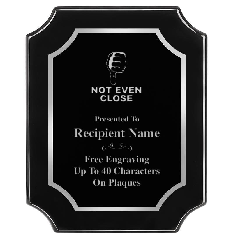 8X10 SCALLOPED EBONY SLV PLQ