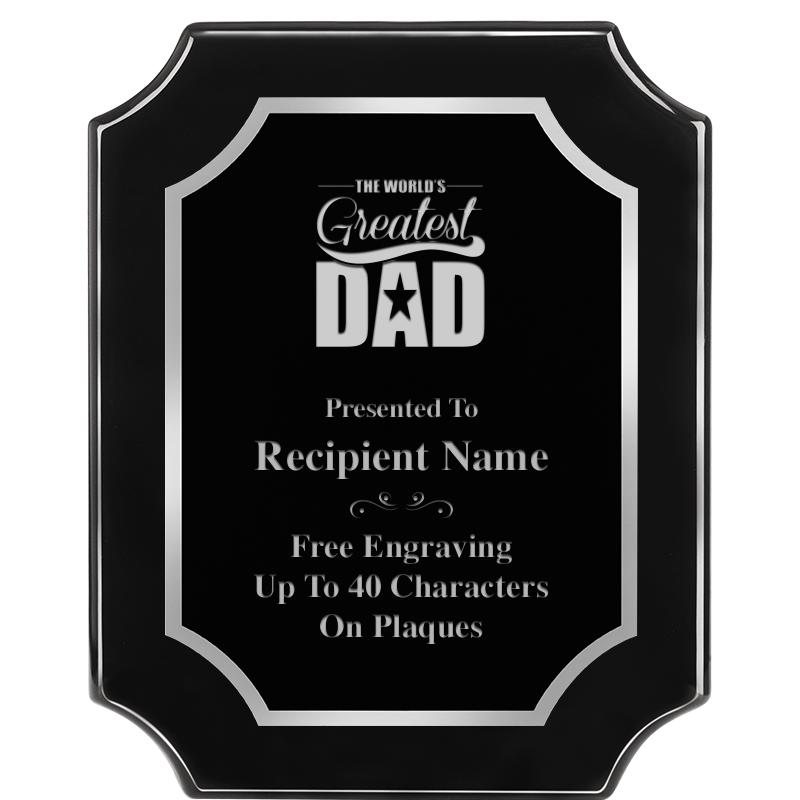 8X10 SCALLOPED EBONY SLV PLQ