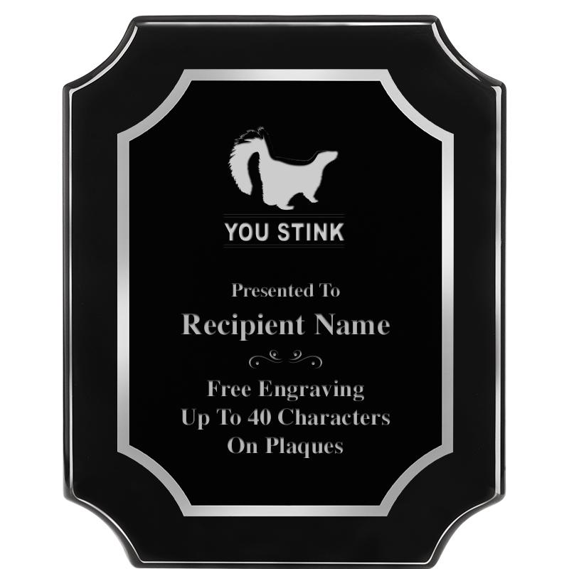 8X10 SCALLOPED EBONY SLV PLQ