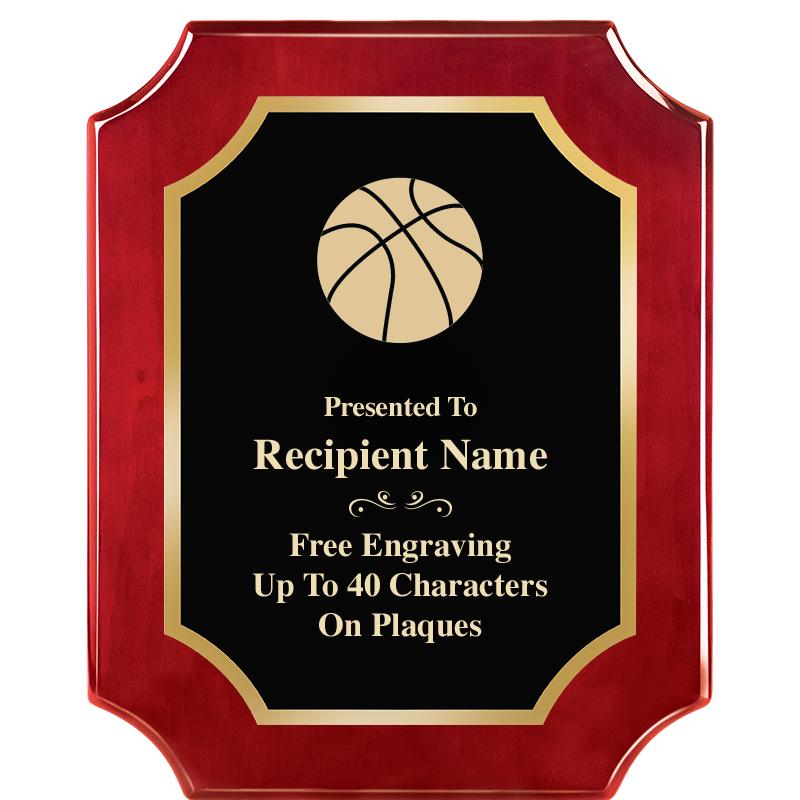 8"X10"SCALLOPED ROSEWOOD PLQ