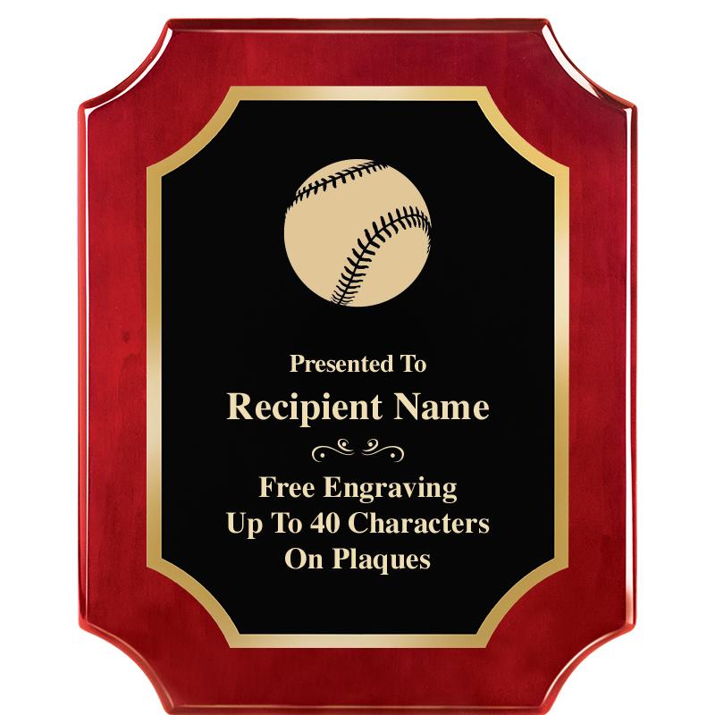 8"X10"SCALLOPED ROSEWOOD PLQ