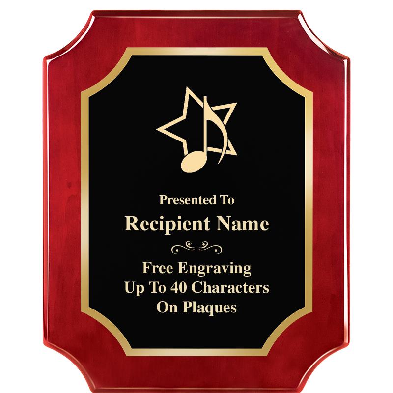 8"X10"SCALLOPED ROSEWOOD PLQ