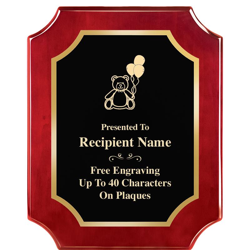 8"X10"SCALLOPED ROSEWOOD PLQ