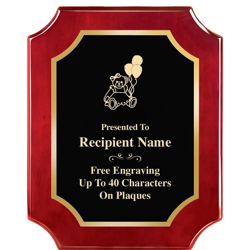 8"X10"SCALLOPED ROSEWOOD PLQ