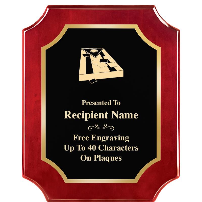 8"X10"SCALLOPED ROSEWOOD PLQ