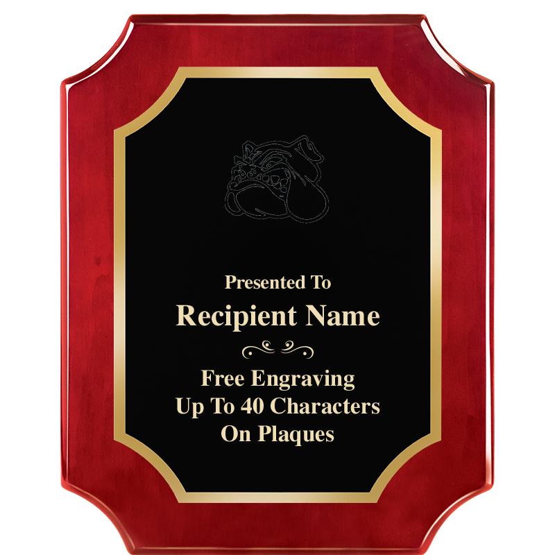 8"X10"SCALLOPED ROSEWOOD PLQ