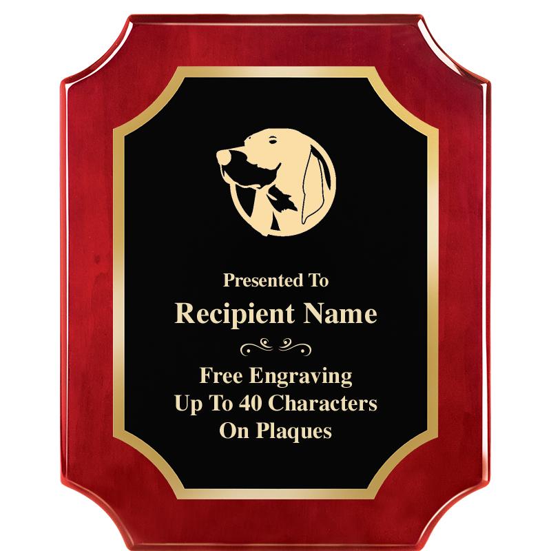 8"X10"SCALLOPED ROSEWOOD PLQ