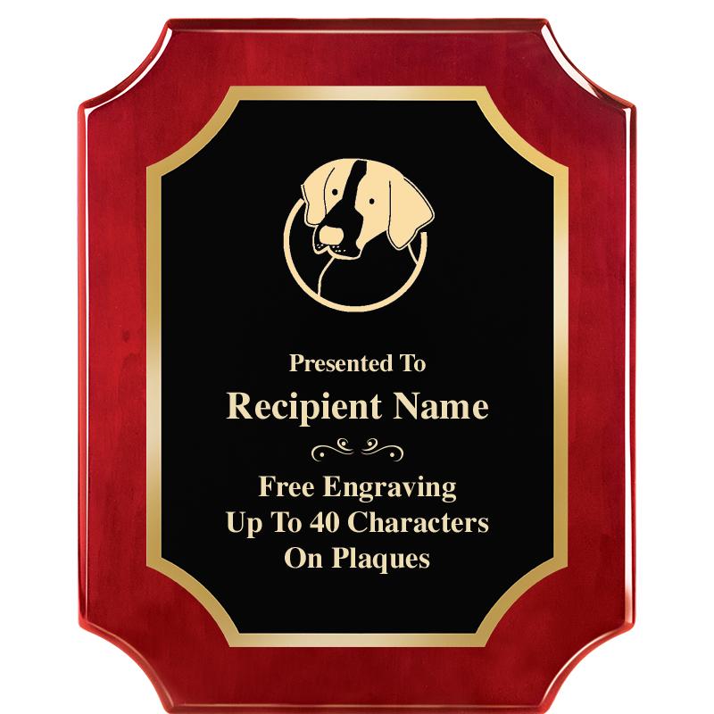 8"X10"SCALLOPED ROSEWOOD PLQ