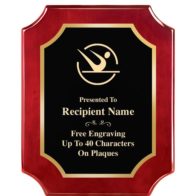 8"X10"SCALLOPED ROSEWOOD PLQ