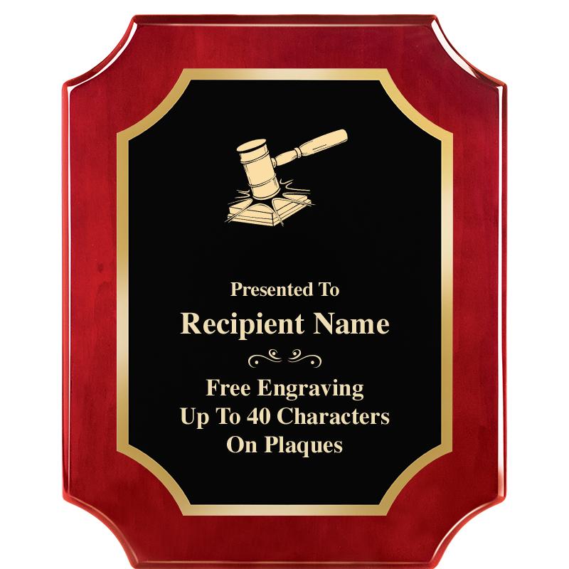 8"X10"SCALLOPED ROSEWOOD PLQ