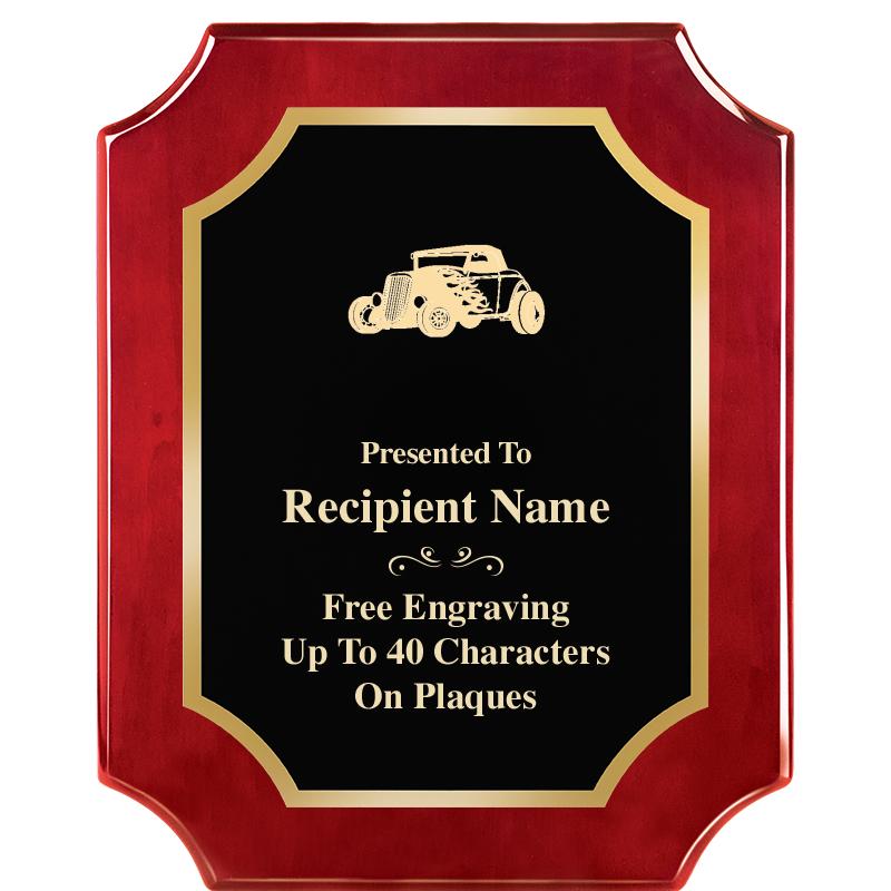 8"X10"SCALLOPED ROSEWOOD PLQ