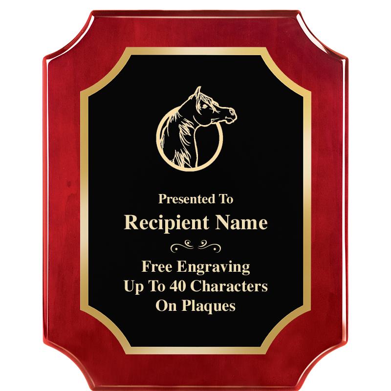 8"X10"SCALLOPED ROSEWOOD PLQ