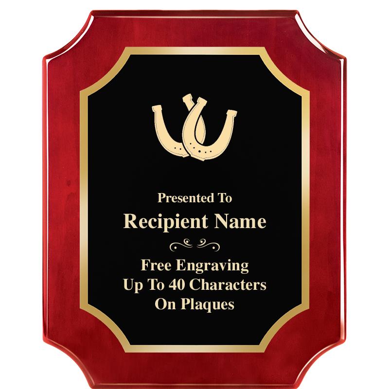 8"X10"SCALLOPED ROSEWOOD PLQ