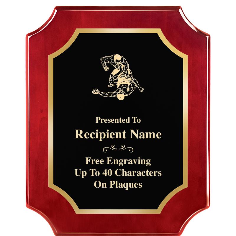 8"X10"SCALLOPED ROSEWOOD PLQ