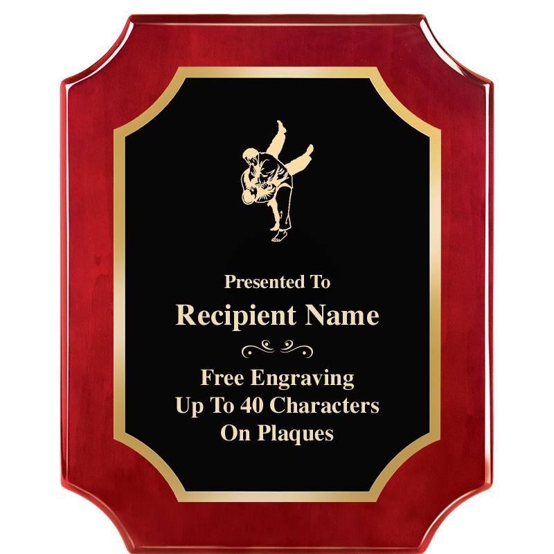 8"X10"SCALLOPED ROSEWOOD PLQ