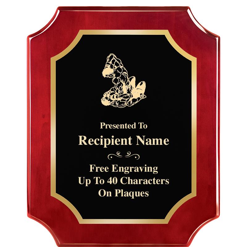 8"X10"SCALLOPED ROSEWOOD PLQ