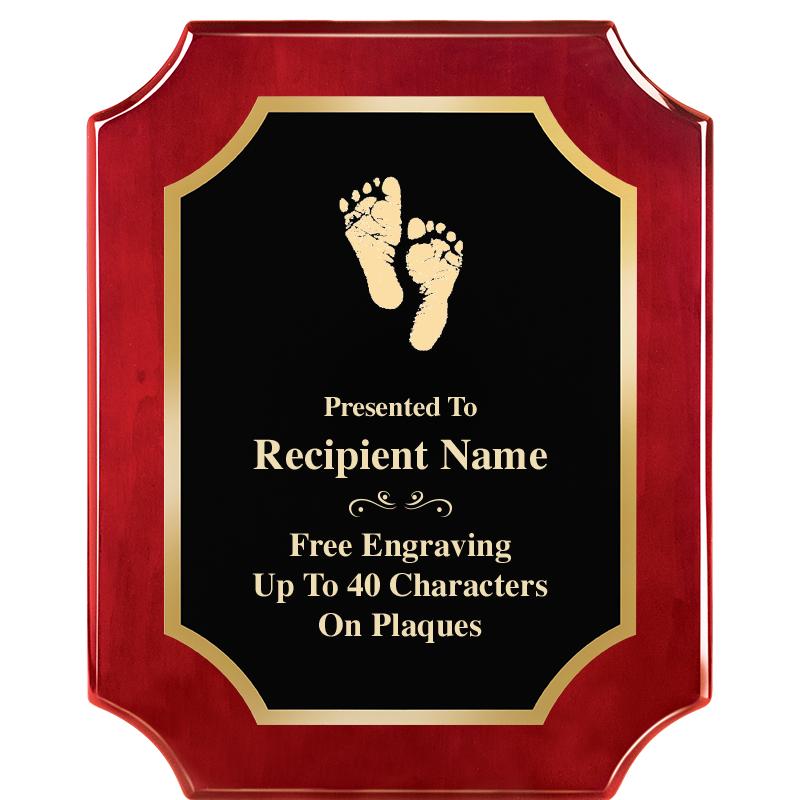 8"X10"SCALLOPED ROSEWOOD PLQ