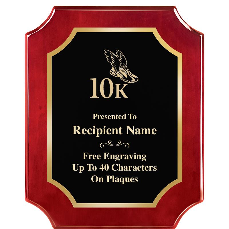 8"X10"SCALLOPED ROSEWOOD PLQ