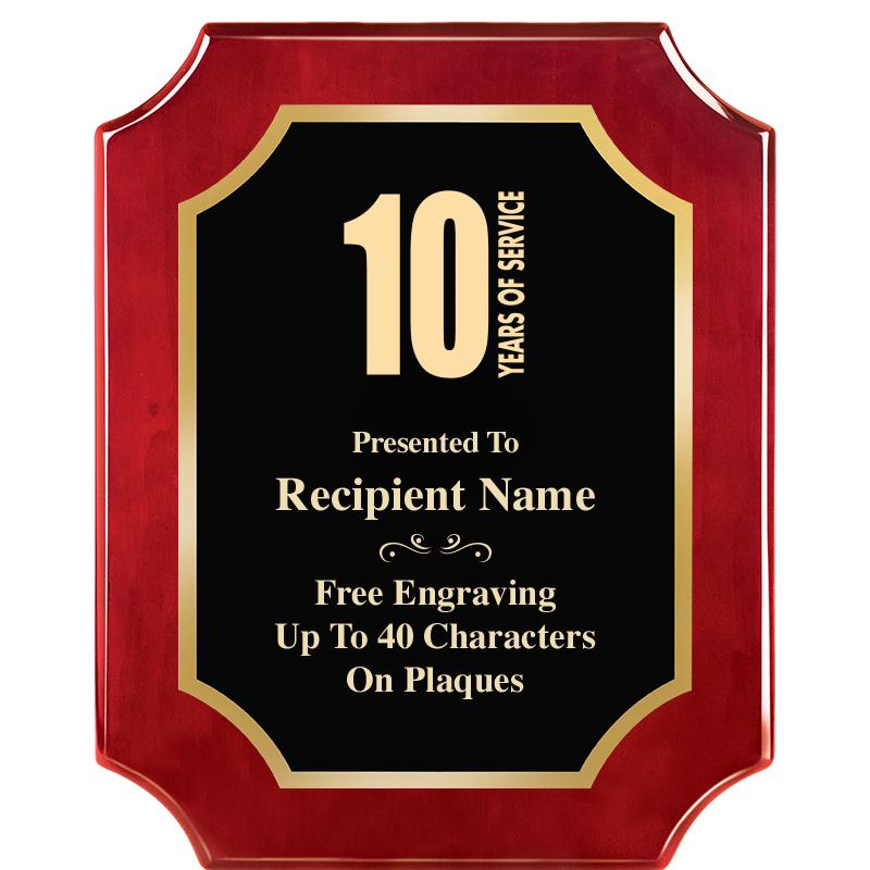 8"X10"SCALLOPED ROSEWOOD PLQ