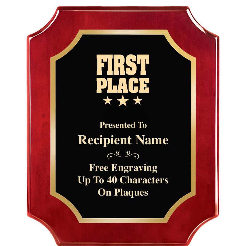 8"X10"SCALLOPED ROSEWOOD PLQ