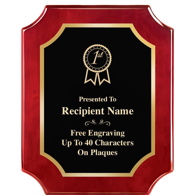 8"X10"SCALLOPED ROSEWOOD PLQ