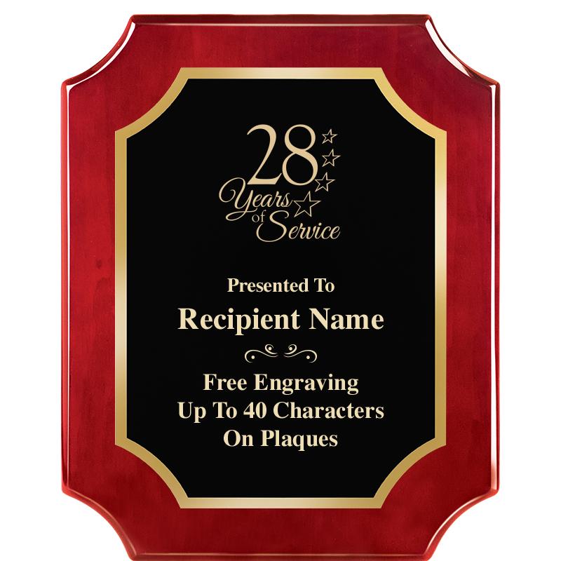 8"X10"SCALLOPED ROSEWOOD PLQ