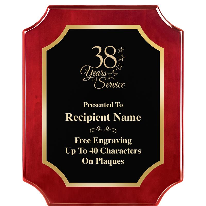 8"X10"SCALLOPED ROSEWOOD PLQ