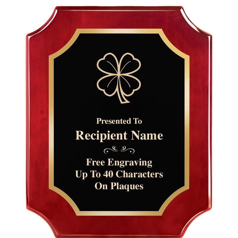 8"X10"SCALLOPED ROSEWOOD PLQ