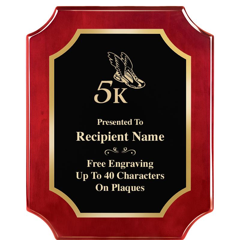 8"X10"SCALLOPED ROSEWOOD PLQ