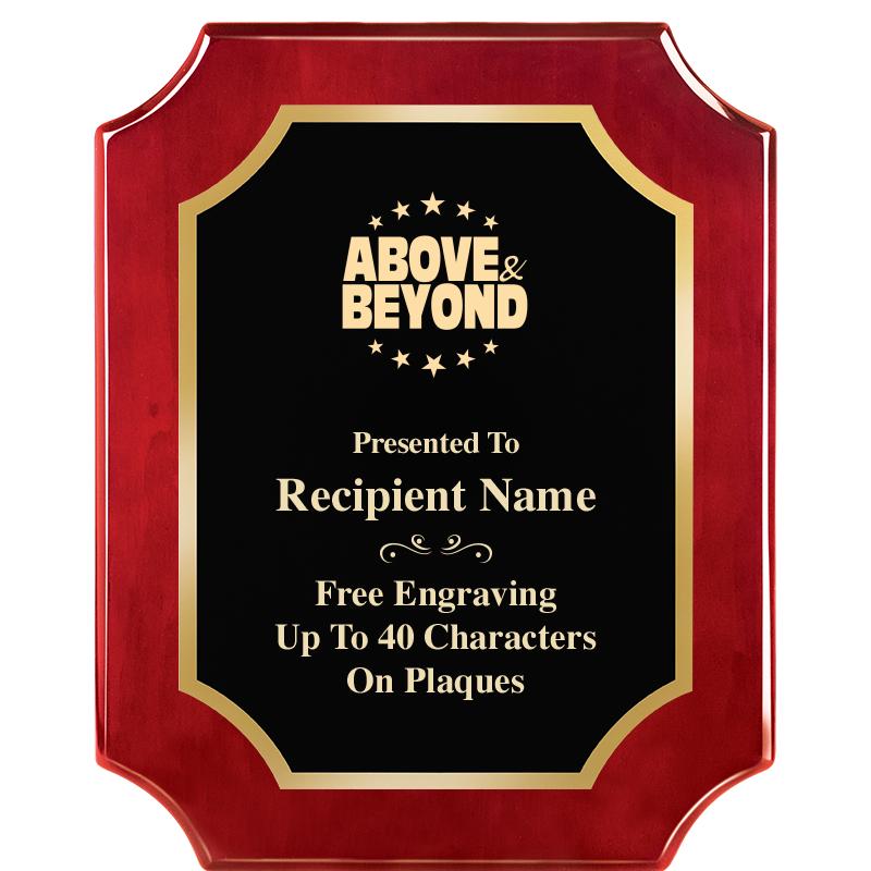 8"X10"SCALLOPED ROSEWOOD PLQ