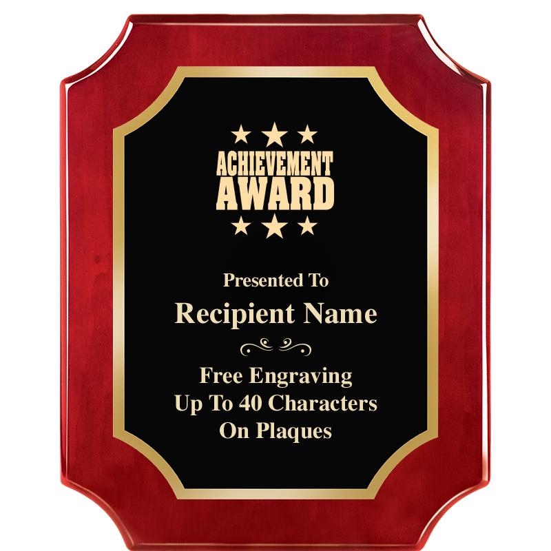 8"X10"SCALLOPED ROSEWOOD PLQ