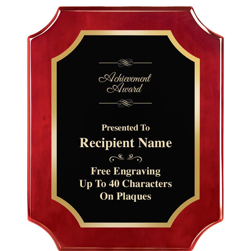 8"X10"SCALLOPED ROSEWOOD PLQ