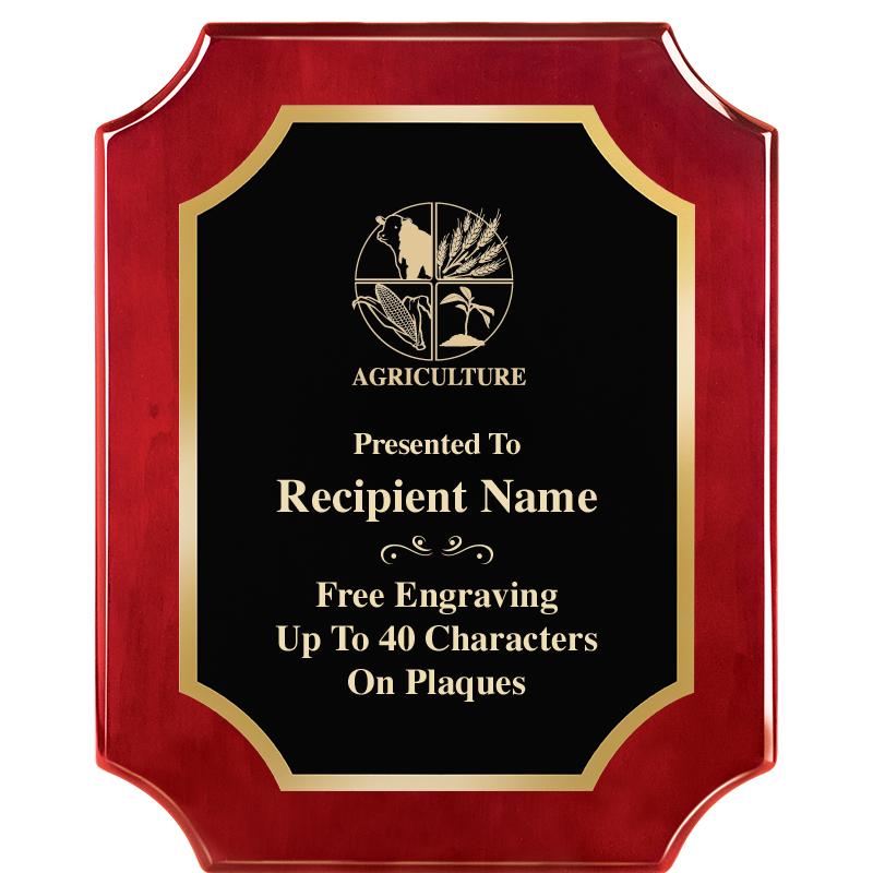 8"X10"SCALLOPED ROSEWOOD PLQ