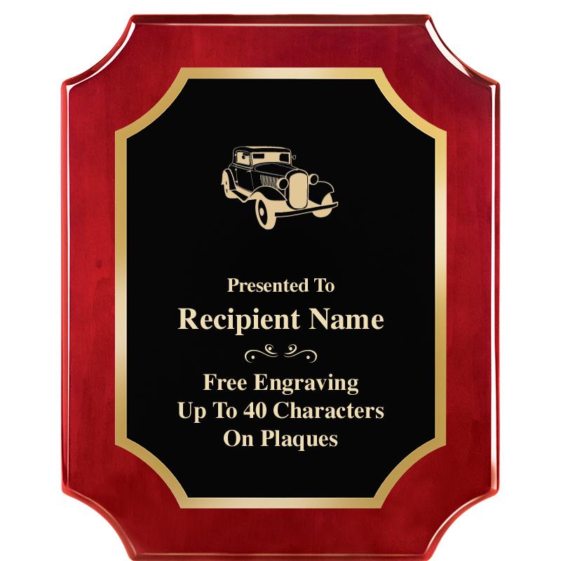 8"X10"SCALLOPED ROSEWOOD PLQ