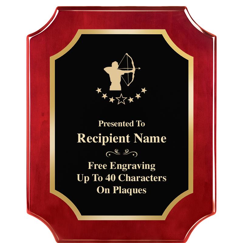 8"X10"SCALLOPED ROSEWOOD PLQ