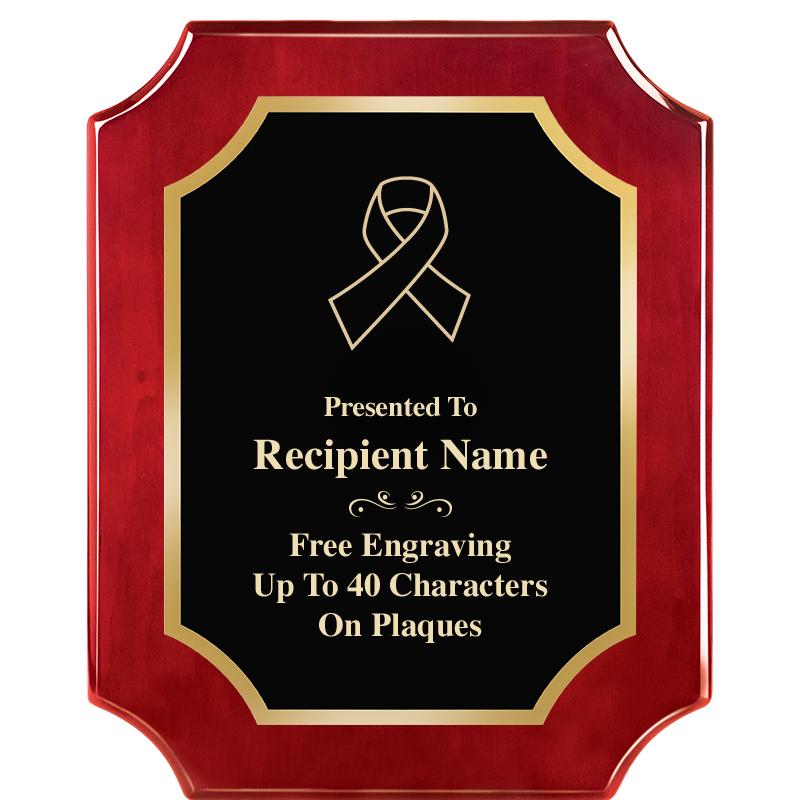 8"X10"SCALLOPED ROSEWOOD PLQ