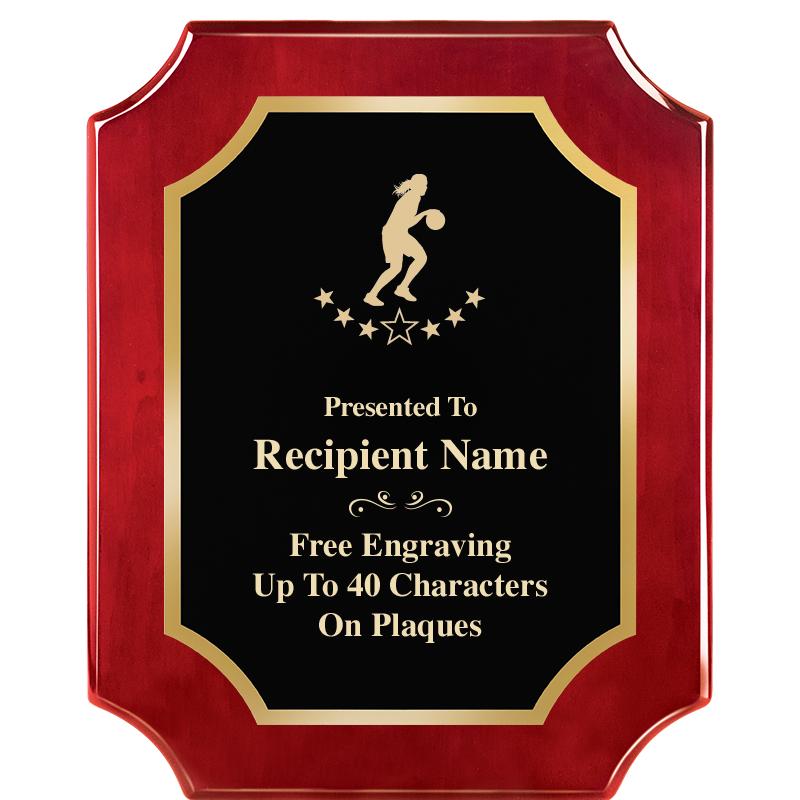 8"X10"SCALLOPED ROSEWOOD PLQ