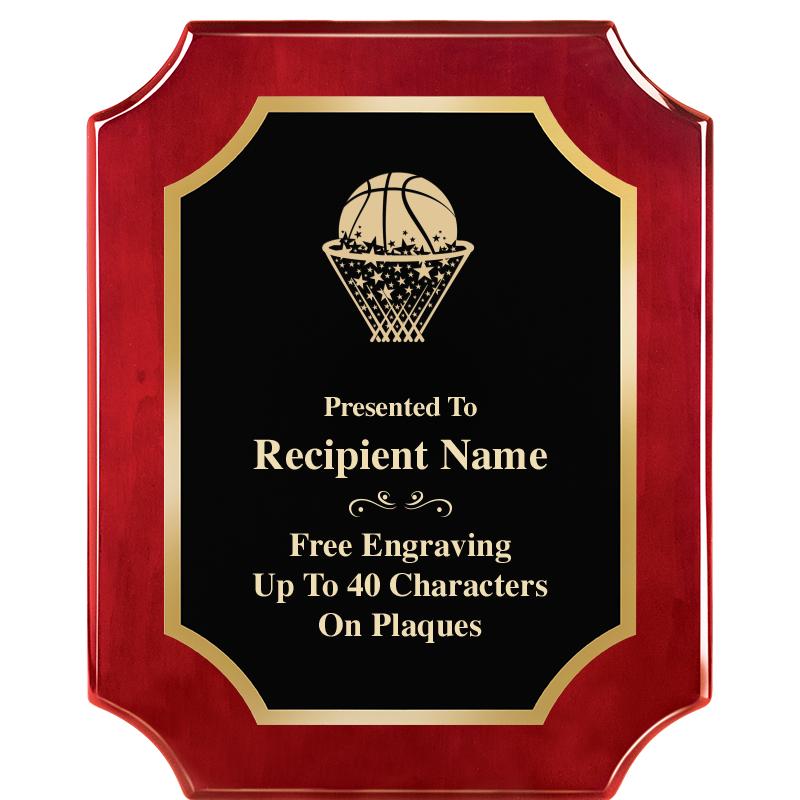 8"X10"SCALLOPED ROSEWOOD PLQ