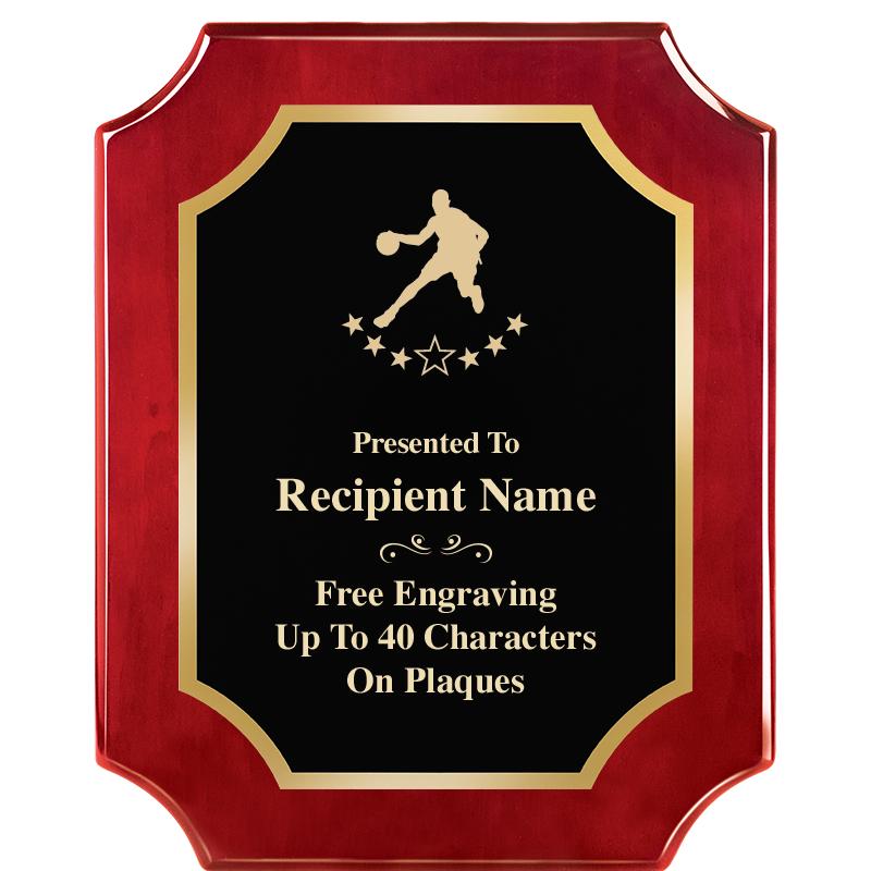 8"X10"SCALLOPED ROSEWOOD PLQ