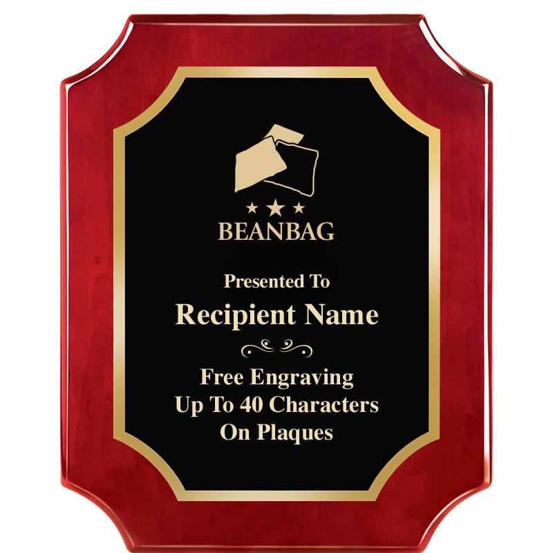 8"X10"SCALLOPED ROSEWOOD PLQ