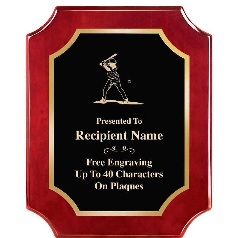 8"X10"SCALLOPED ROSEWOOD PLQ