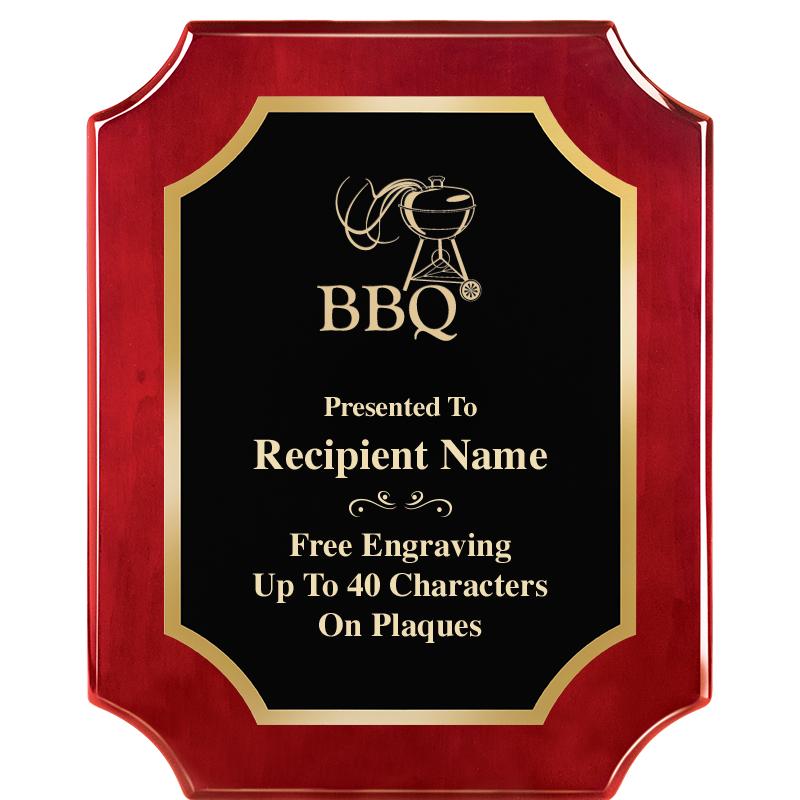 8"X10"SCALLOPED ROSEWOOD PLQ