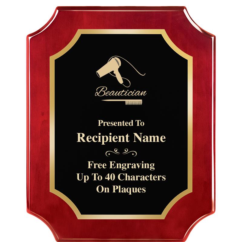 8"X10"SCALLOPED ROSEWOOD PLQ