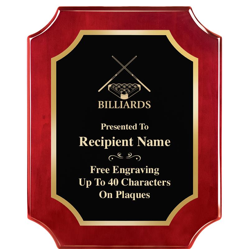 8"X10"SCALLOPED ROSEWOOD PLQ