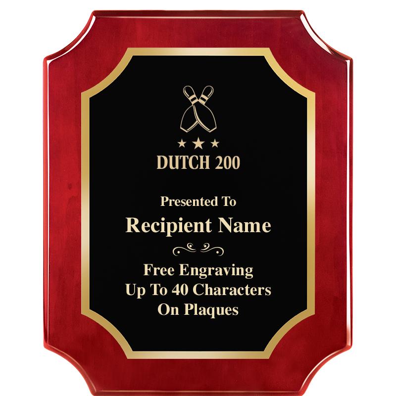 8"X10"SCALLOPED ROSEWOOD PLQ